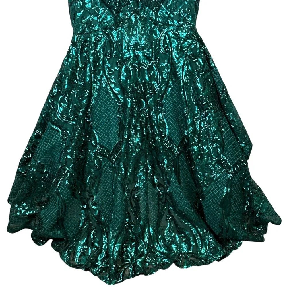 morilee madeline gardner formal prom green dress size 18 - Picture 4 of 15